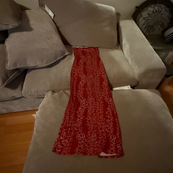 Aloha Print Strapless Dress - Picture 1 of 3